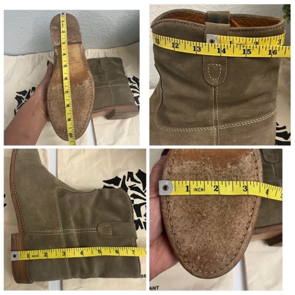 Isabel Marant Etoile Susee Calf Hidden Wedge Suede Ankle Boots Sz 39 - Picture 10 of 13